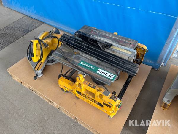 Bordrundsav + kapsav Dewalt DW743 + DW707