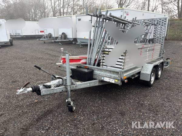 Maskintrailer Böckmann 3500 kg alubund