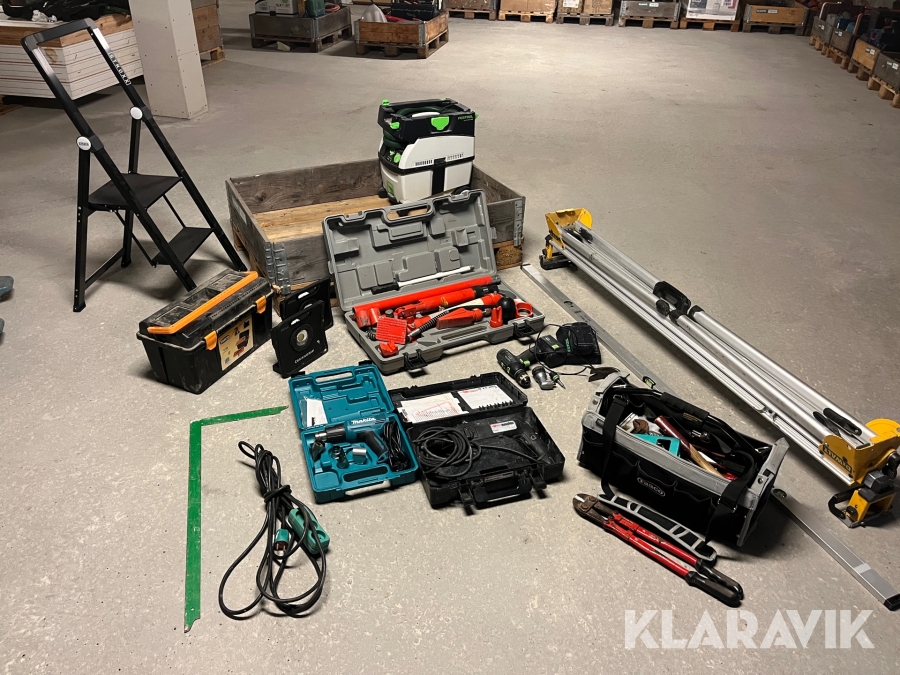 Blandet værktøj Festool/Makita/Dewalt/scangrip