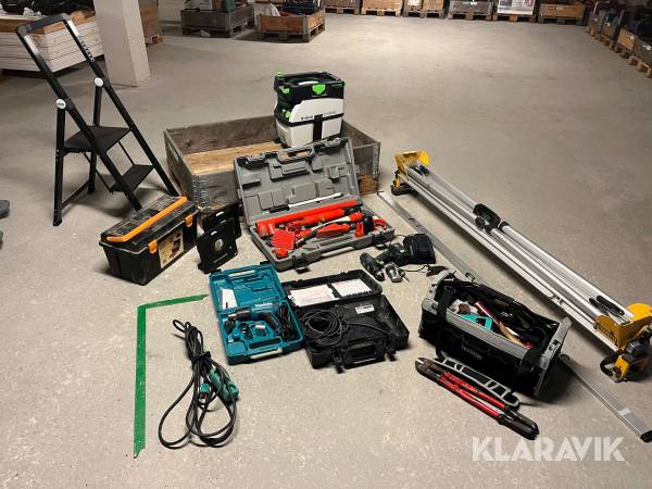 Blandet værktøj Festool/Makita/Dewalt/scangrip