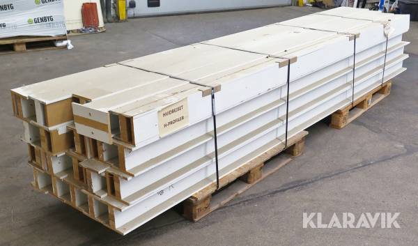 Hvid malet H-profiler 20 styk