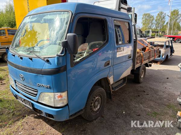 Ladbil Toyota Dyna med eftermonteret partikelfilter