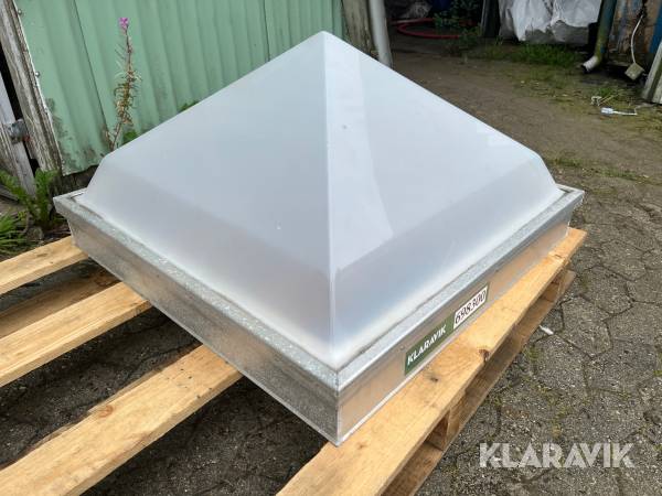 Ovenlys kuppel Optilite 750x750 mm matteret