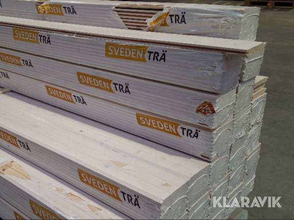 Profilbrædder A sortering Sveden Trä Gran vitvax extra hvid