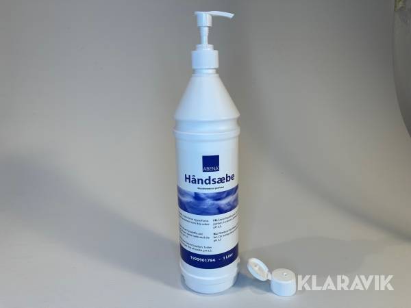Flydende håndsæbe Abena 1 liter med pumpe, 360 stk.