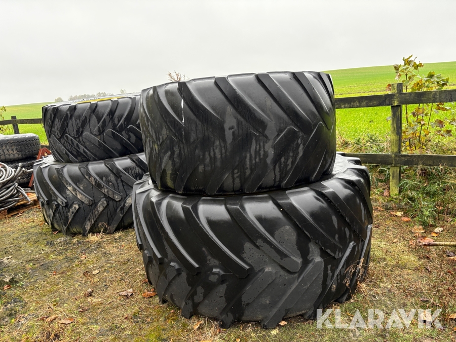 Traktordæk til John Deere Michelin - fuldt sæt til for og bag