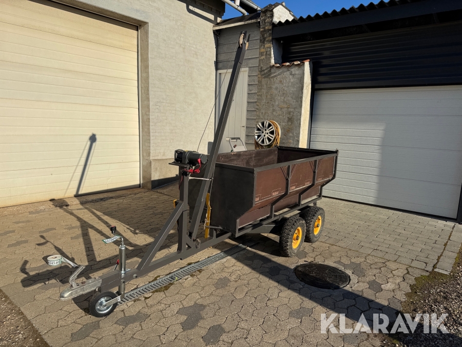 ATV Trailer hjemme lavet med tipfunktions