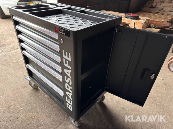 Værktøjsvogn Bearsafe med 6 skuffer og 245 dele