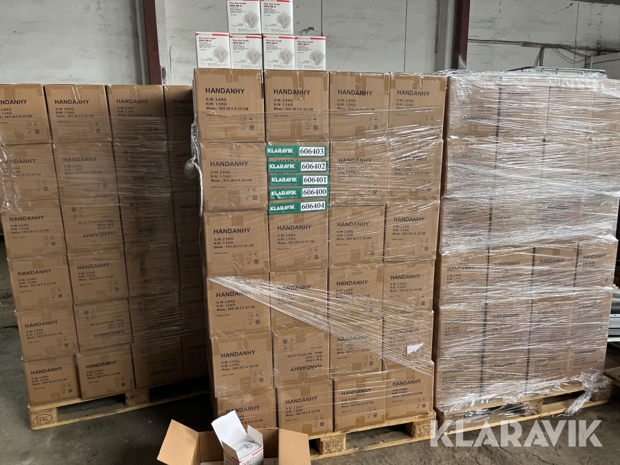 Støvmasker Handanhy FFP3 NR D, Egedal, Klaravik auktioner