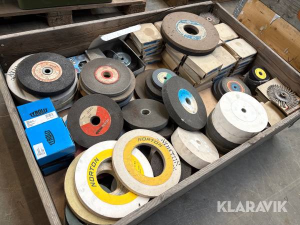 Slibe/pudse skiver - assoterede type og størrelse