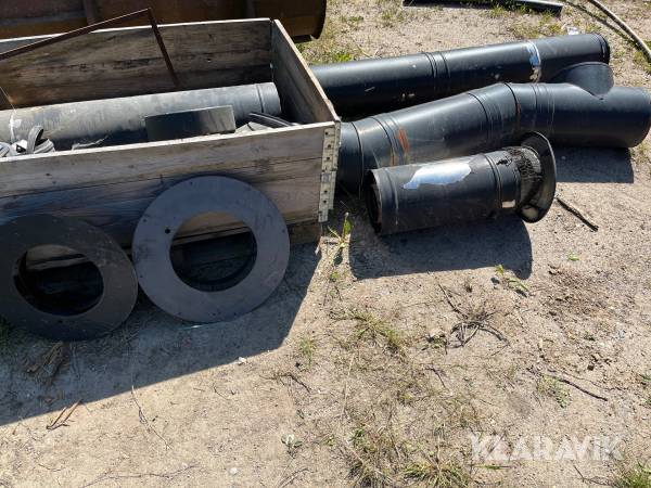Skorsten 5,7 m Rustfri  150 / 250 mm