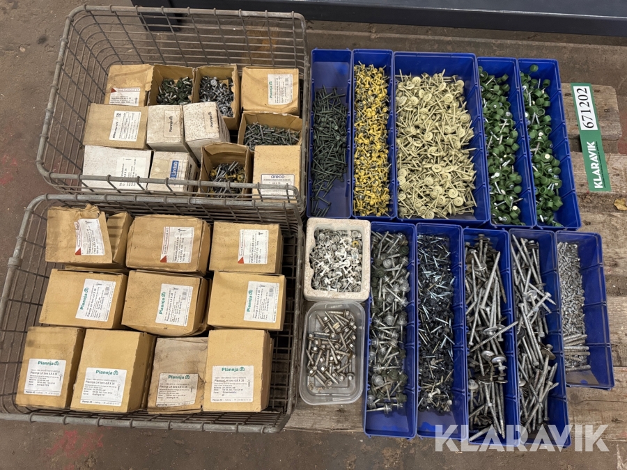 Diverse skruer til stålplader LOT