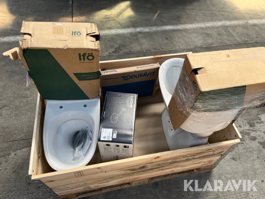 Blandet lot - toiletter, rainshower, toiletsæde