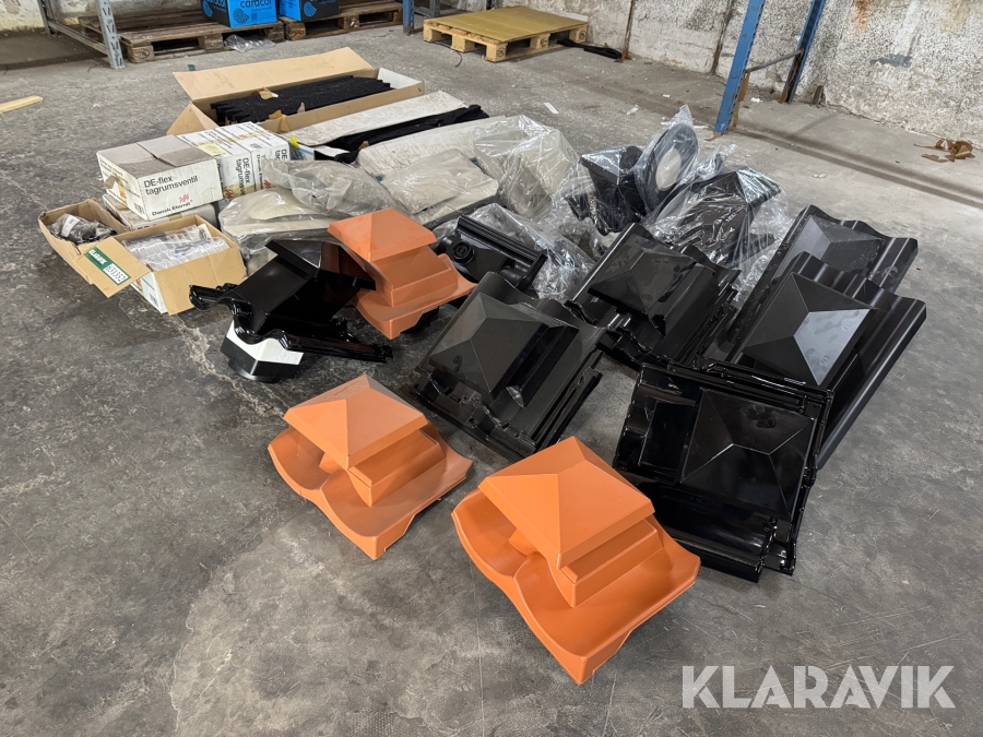 Lot - blandet tagventiler, taggennemføringer og tilbehør