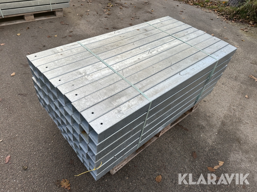 Galvaniserede stolper 1,5m lange - 60 styk