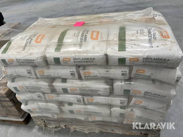 Cement RAW Kalkstenscement 42 poser af 25kg