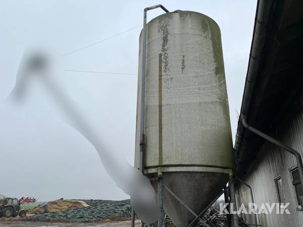 Silo glasfiber 26 m3 uden snegl