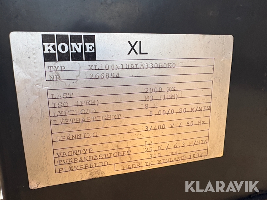 Travers Kran Krone 2,0 tons