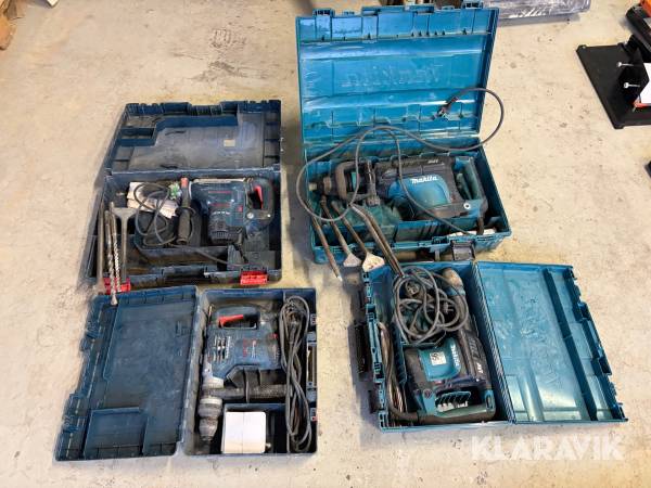 Mejselhamre Makita + Bosch 4 enheder