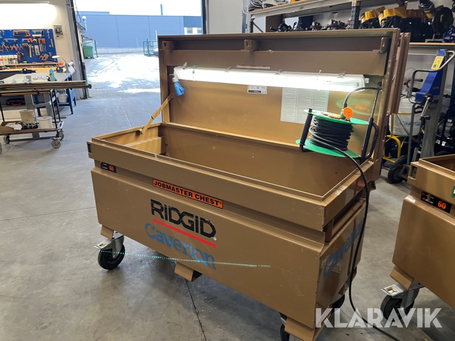 Opbevaring/værktøjs kasse Rigid Jobmaster 60R med arbejdslys