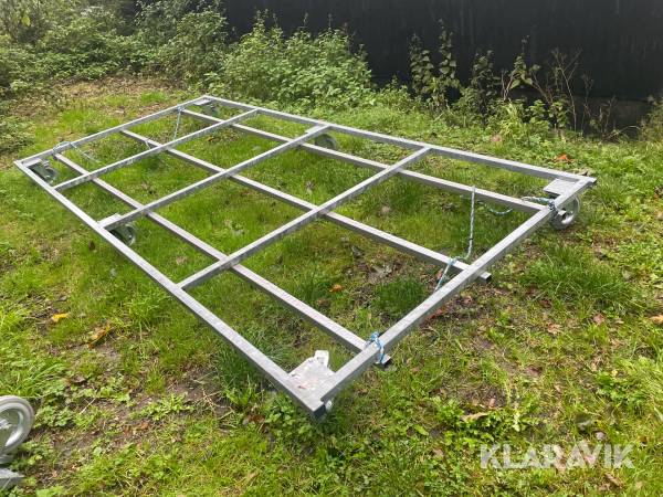 Rullevogn med plader 380 x 180 cm