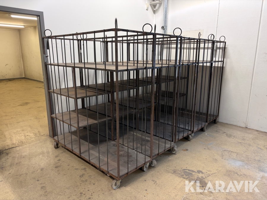 Stålbure på hjul - 5 styk
