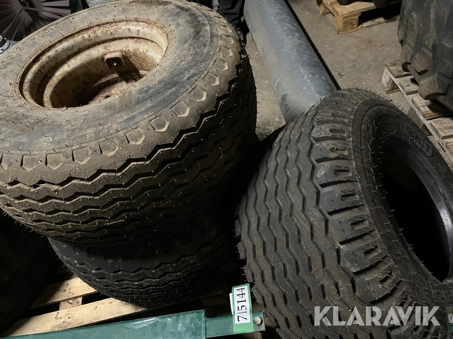 Dæk med følg BKT 400/60-15.5 3 styk 