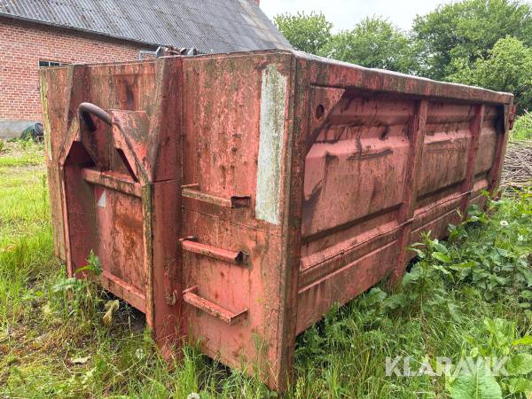 Container med krog- og wejer hejs