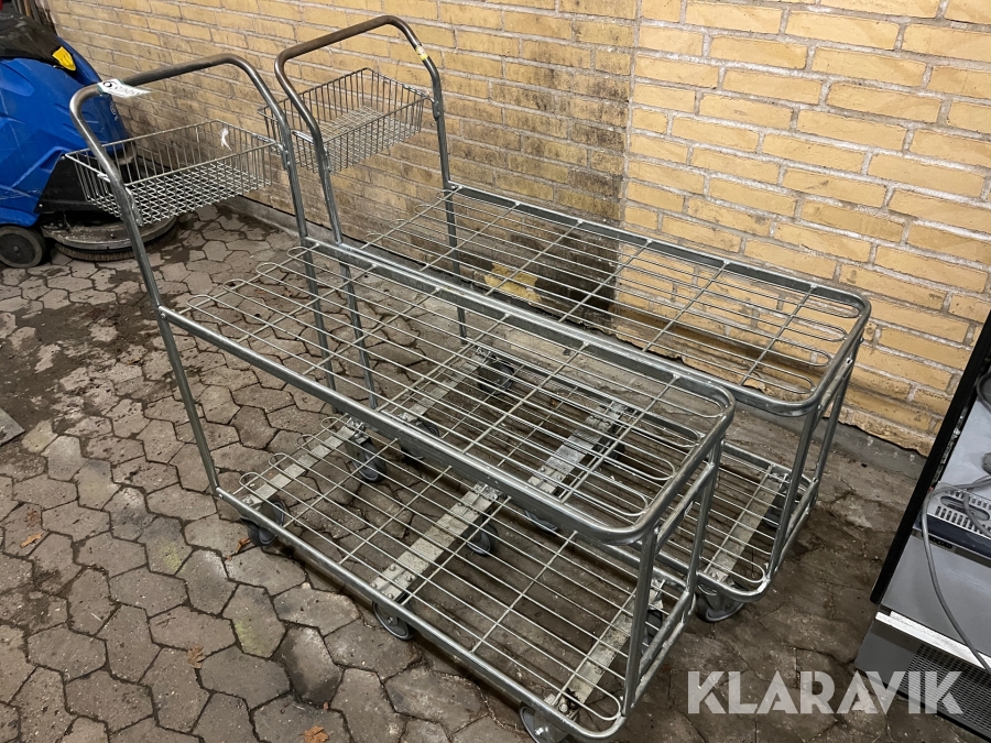 Pakkevogne rustfri 2 styk