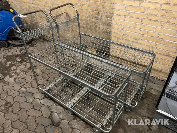 Pakkevogne rustfri 2 styk