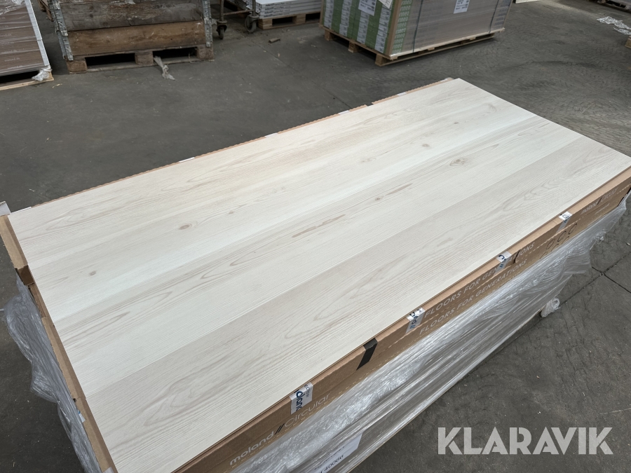 Gulv Moland Pine Cork Plank Northern White 124,26m2