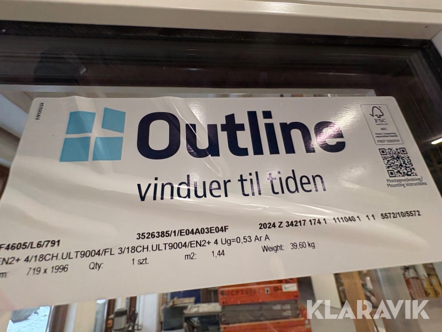 Vinduer og dør Outline 3-lags - 3 styk