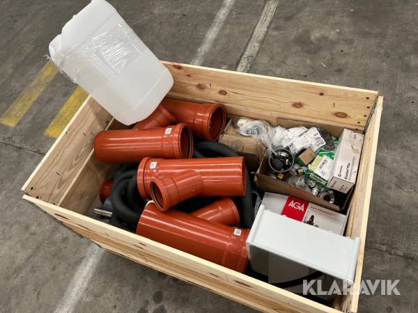 Lot - slanger, rør, fittings og øvrigt