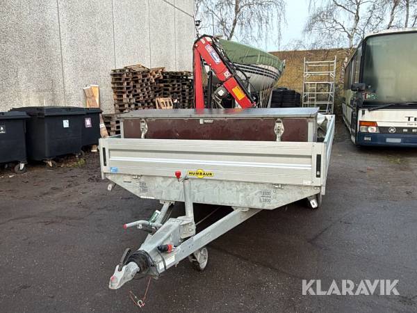 Humbaur 3.500 kg 3-akslet trailer med HMF 152 kran Humbaur 354121