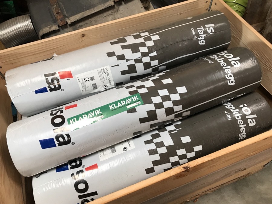 10 ruller tagpap (over pap)