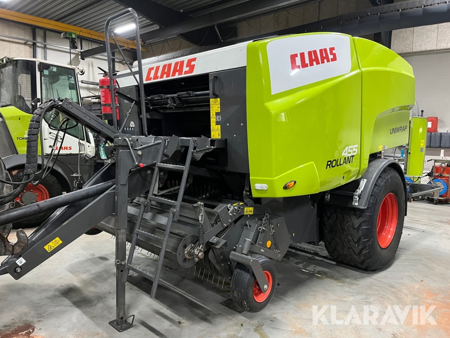 Rundballepresser Claas 455 Rollant Uniwrap med wrapper