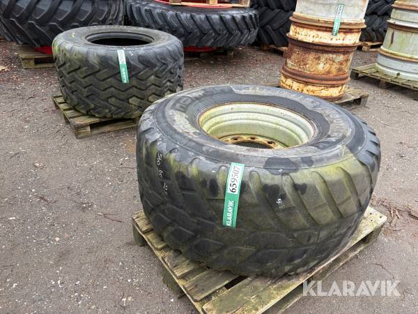 Hjul + dæk Nokian + Vredstein 560/60R 22.5 + 620/50R22.5 2 styk