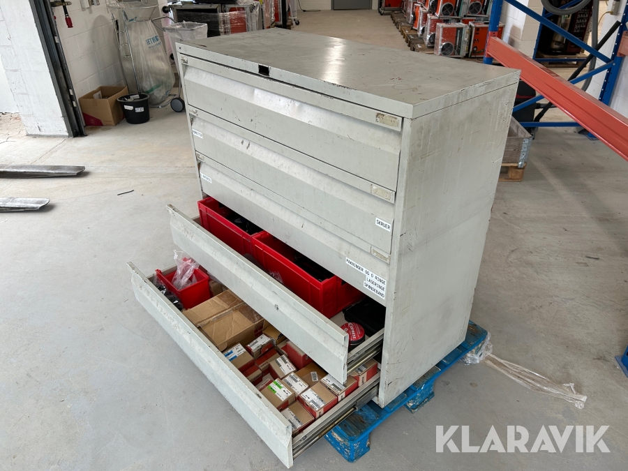 Værktøjsskab med indhold