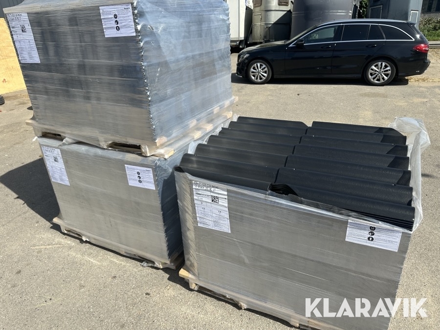 Bølgeplade 450 styk Euronit 702 HJ/HU Sort