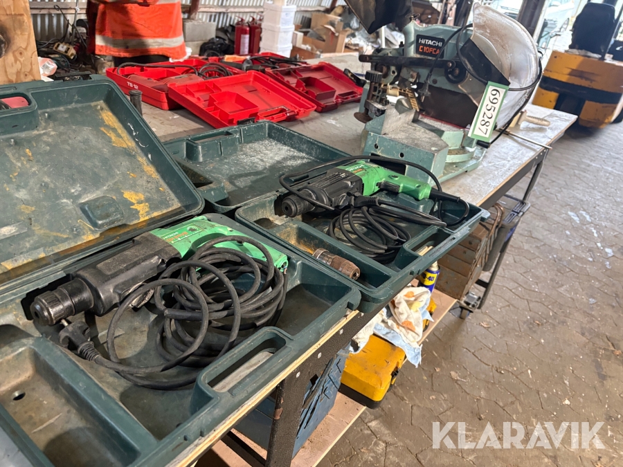 Lot: håndværktøj Hitachi DH 24VB/ DH 24PB / C 10FCA 3 styk