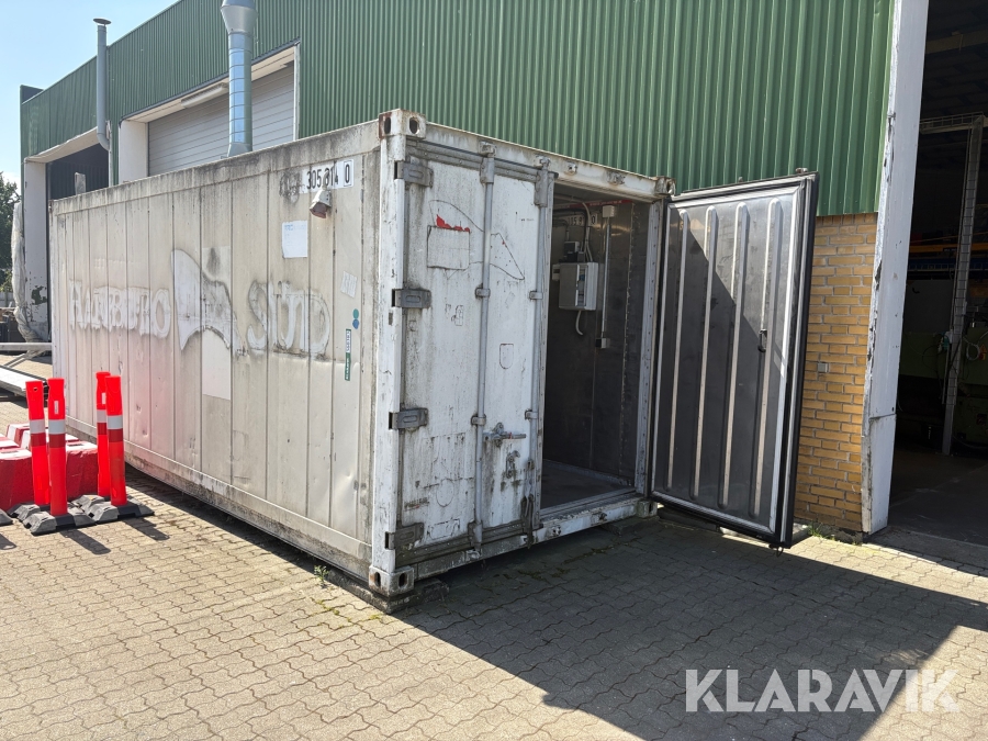 Isoleret container med udsugning