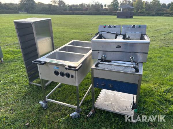 Varmebænk + friture Hupfer/SweDan/Jøni foodline 4 styk