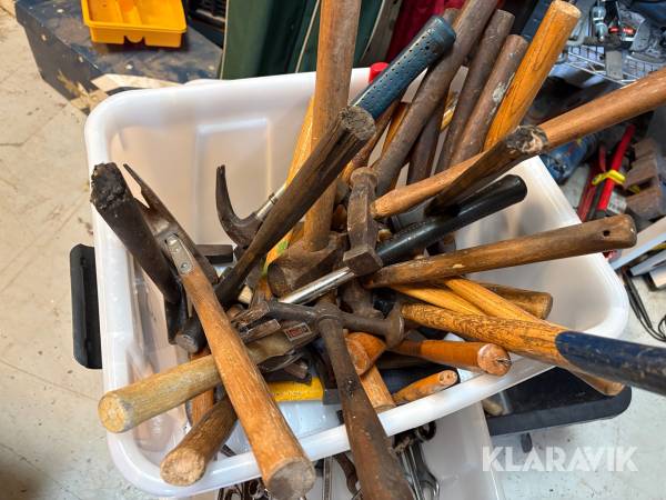 Stort lot hammere - assorterede type og størrelse