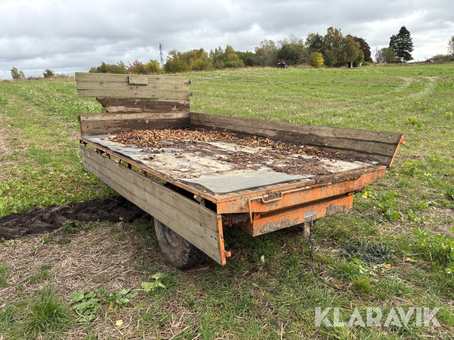 Traktorvogn / Tipvogn i træ og stål