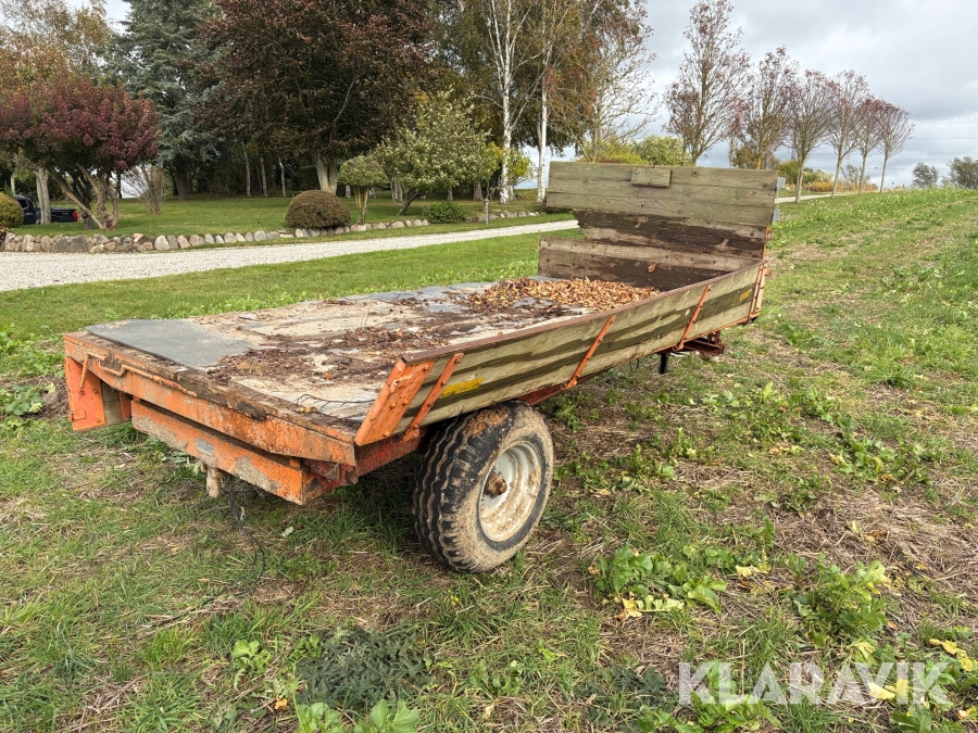 Traktorvogn / Tipvogn i træ og stål