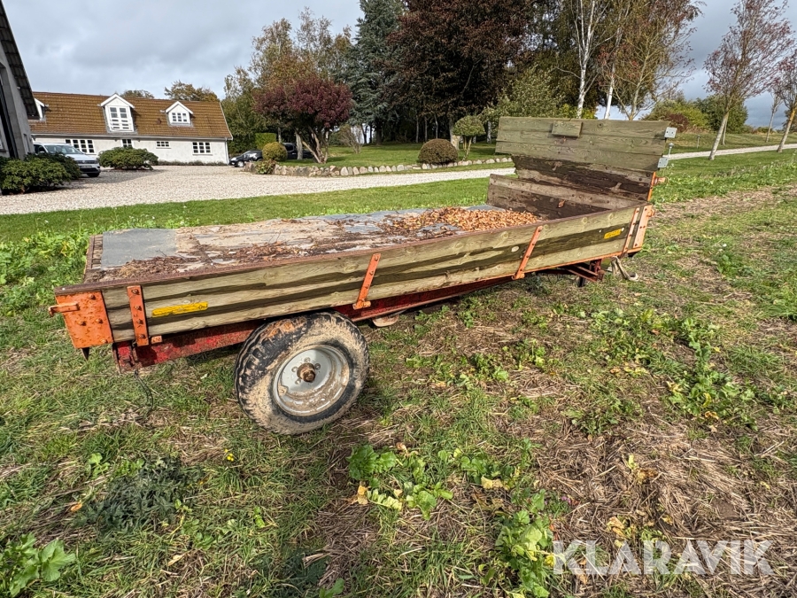 Traktorvogn / Tipvogn i træ og stål