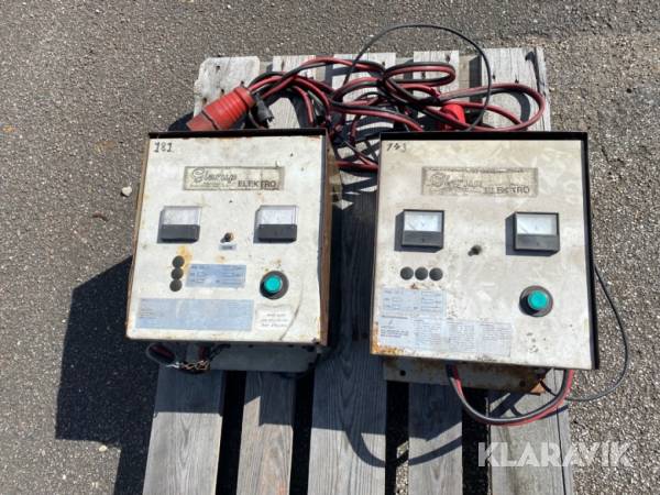 Oplader 2 stk Glerup elektro St 24v