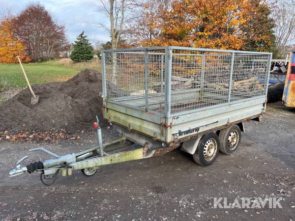 Boogietrailer Brenderup 1000kg - med bremser