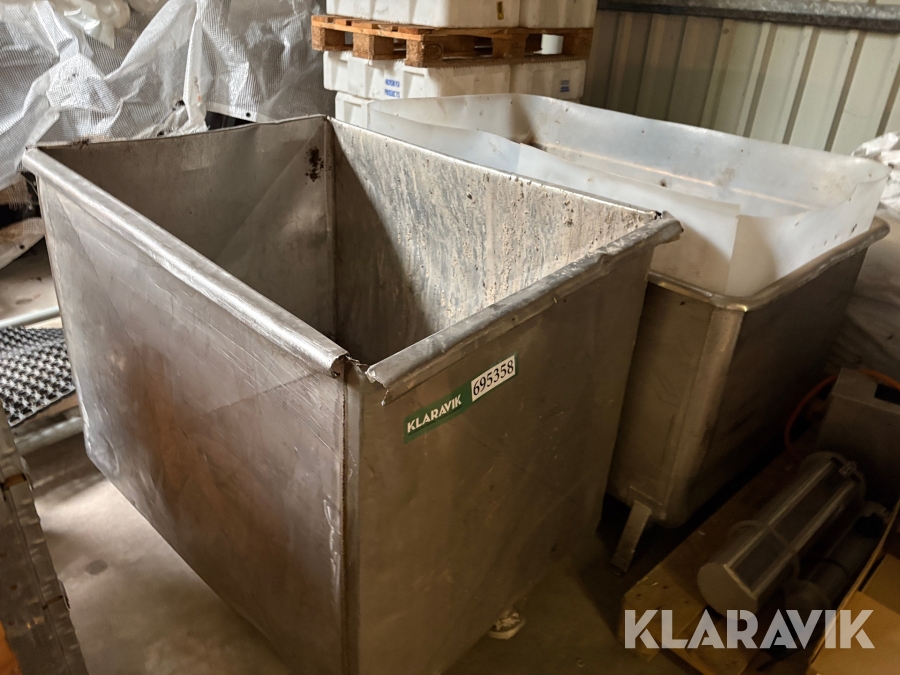 Rustfri pallekasser 2 styk