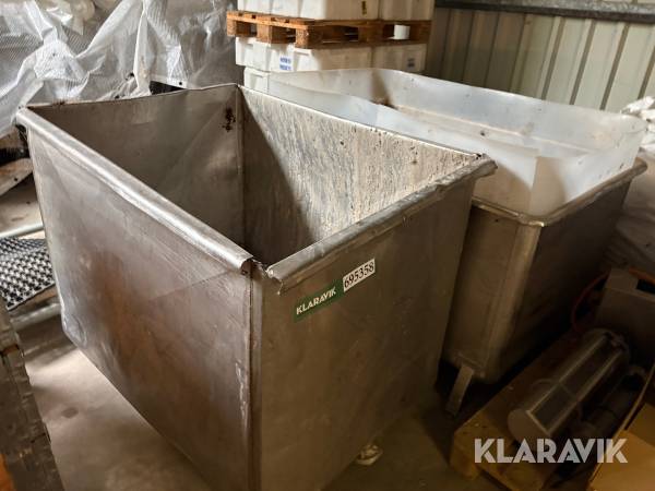 Rustfri pallekasser 2 styk